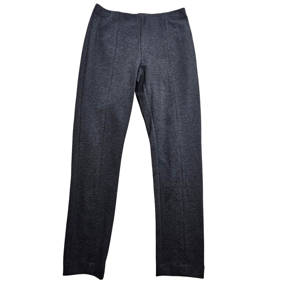 Eileen‎ Fisher Ankle Pant Petite PS Charcoal Grey Seamed Split Hem F71P-P3851P